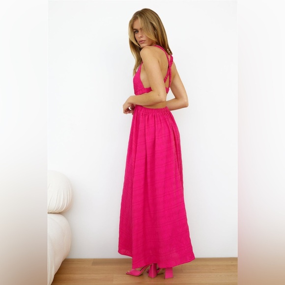 Hello Molly strappy open back maxi dress nwot - Picture 3 of 5